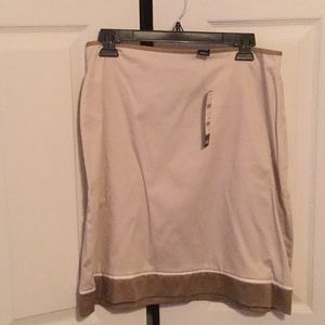NWT Beige and brown A-line skirt